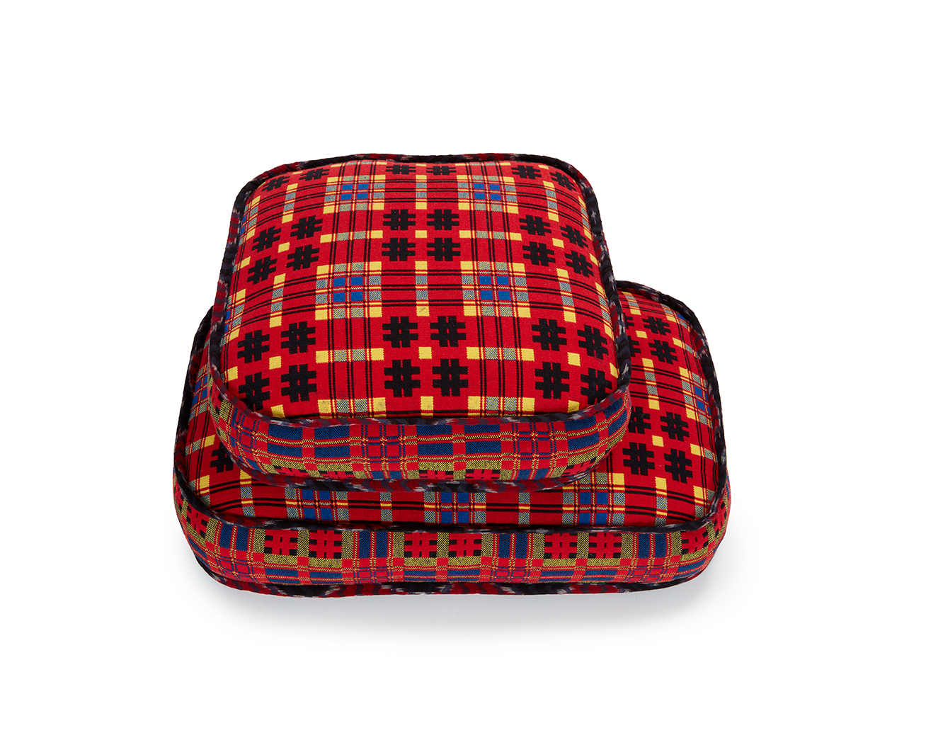 Rouge Plaid Square
