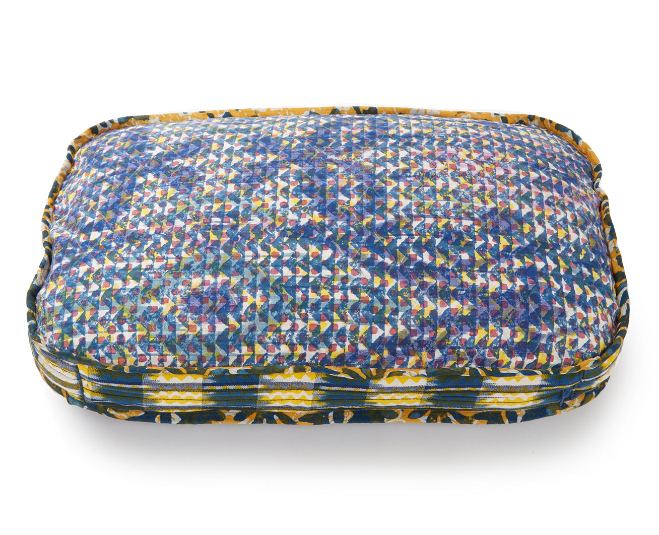 Diamond Flower Indigo Rectangle
