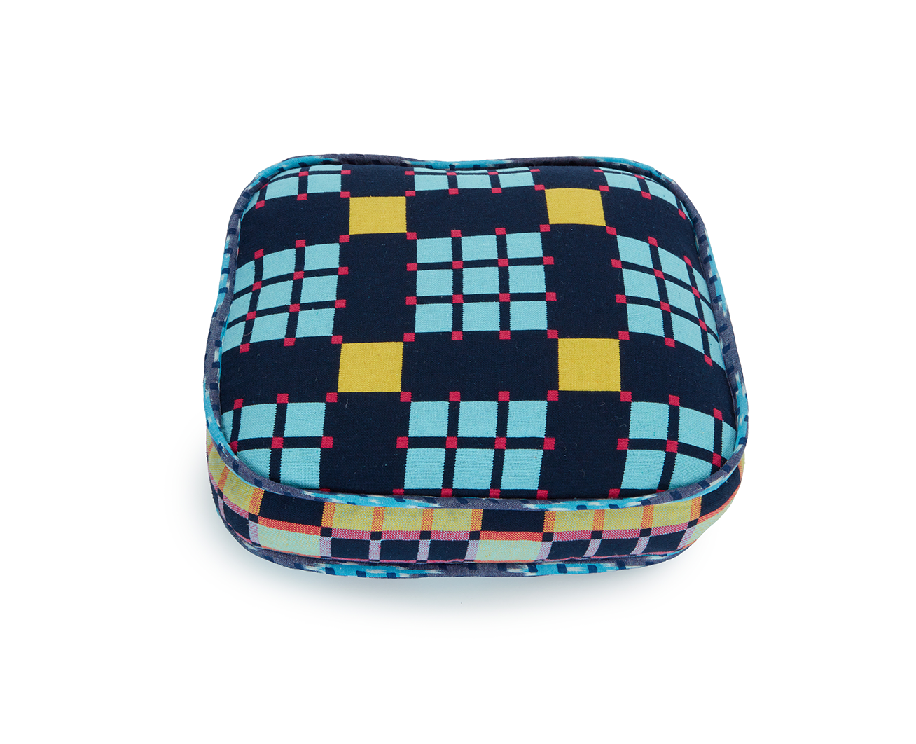 Aqua Ink Ric Rac Square