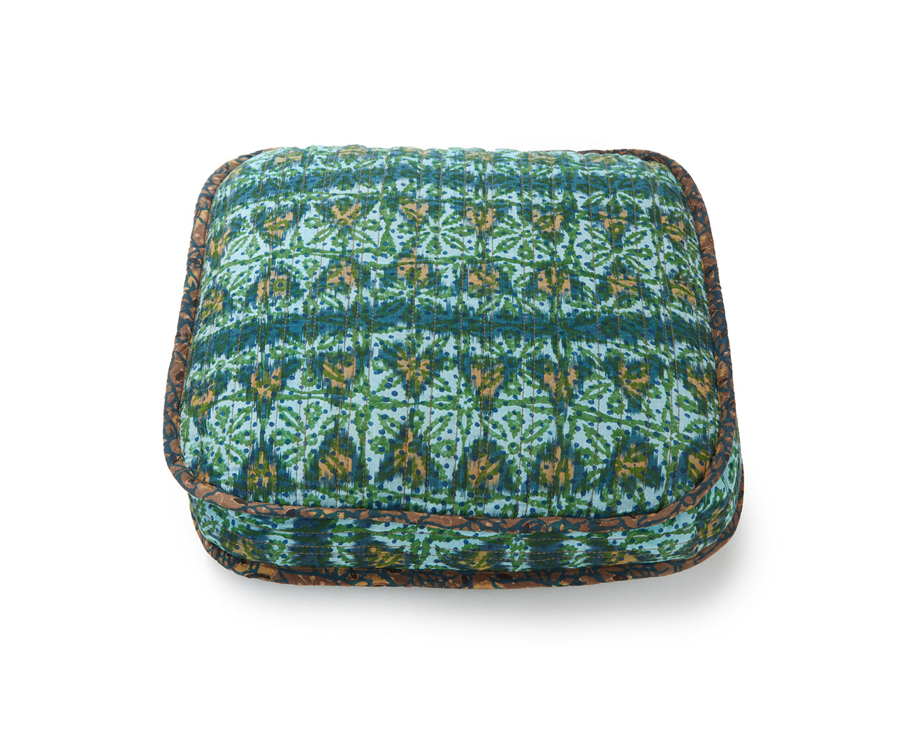Aqua Mustard Sunset Square