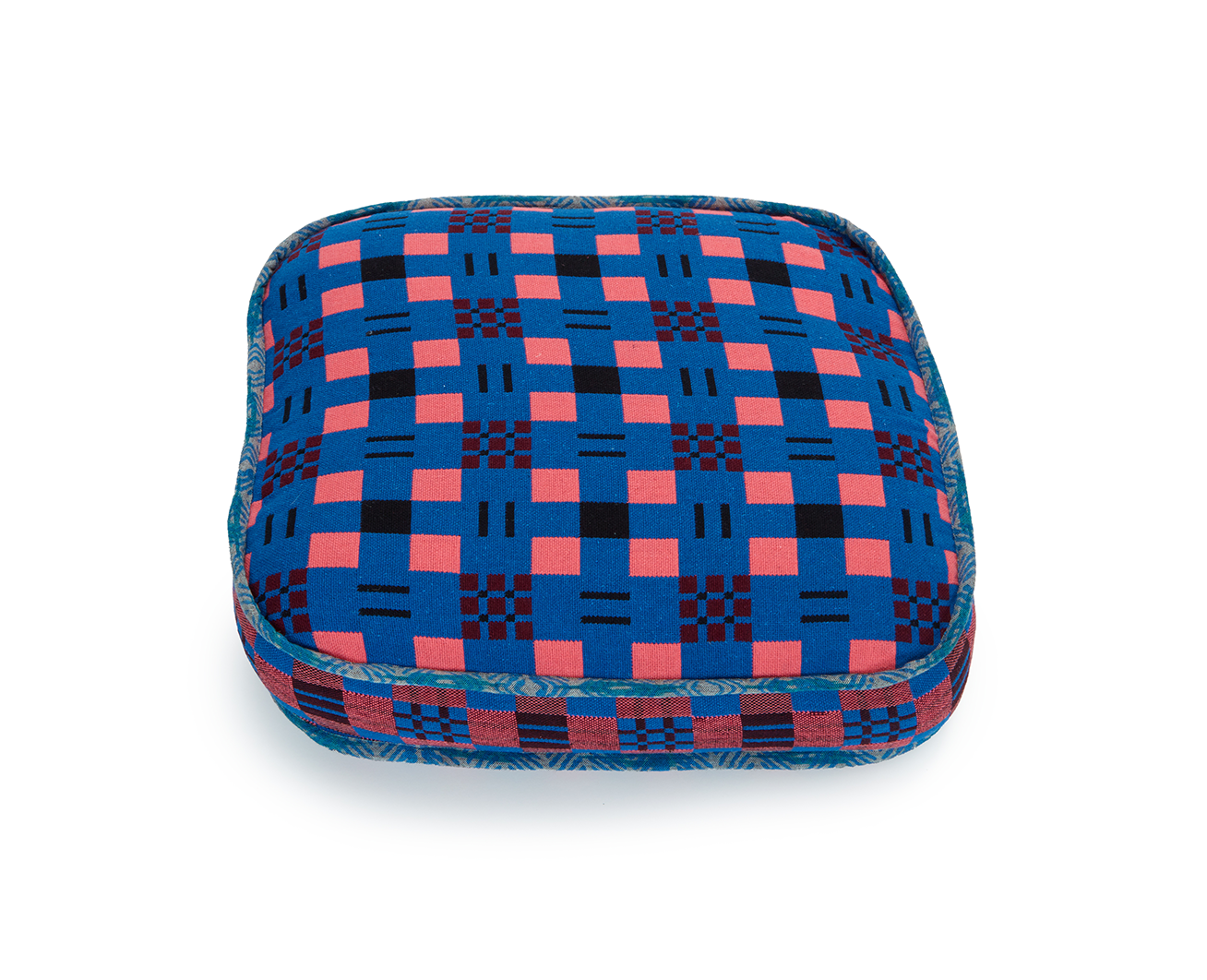 Ocean Blossom Check Square