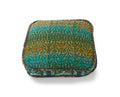 Aqua Mustard Sunset Square