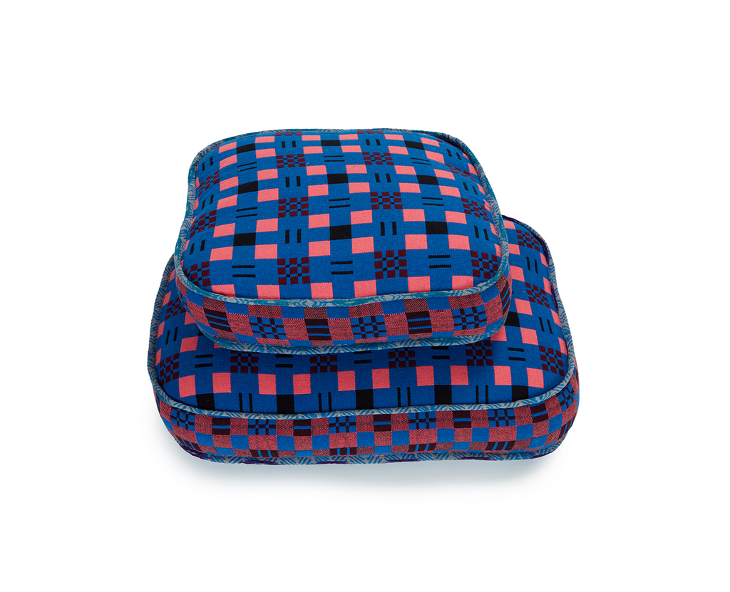Ocean Blossom Check Square